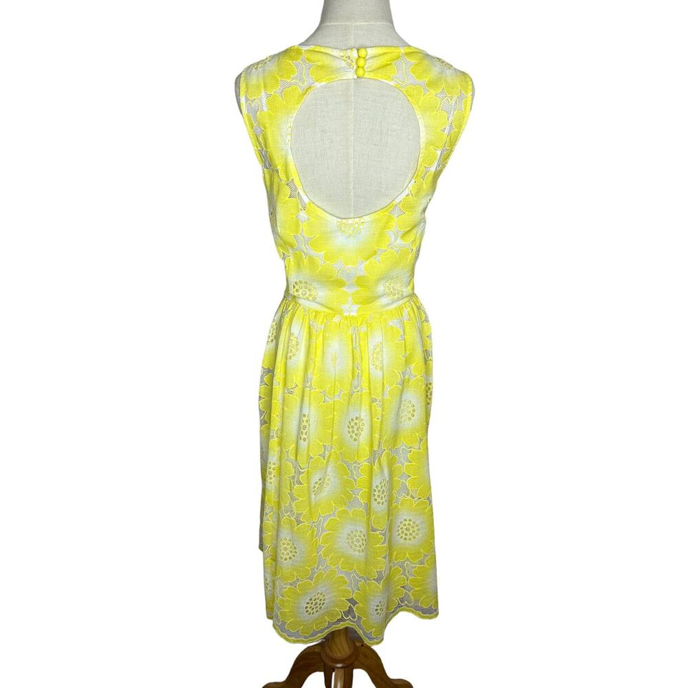 Tracy Reese Yellow Lace Midi Dress - Picture 8 of 10